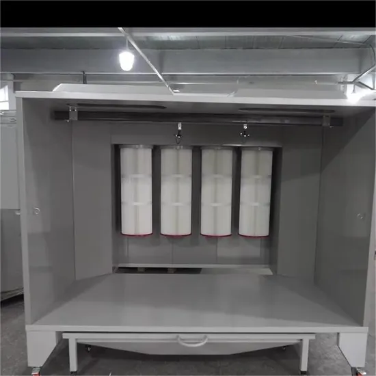 Cabine de pintura eletrostática a pó manual